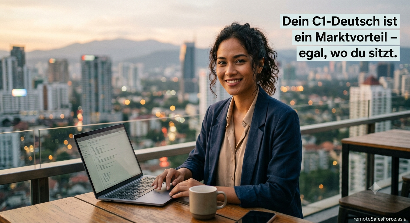 Dein C1-Deutsch ist ein Marktvorteil – remote arbeiten weltweit